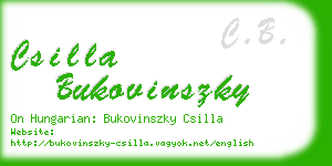 csilla bukovinszky business card
